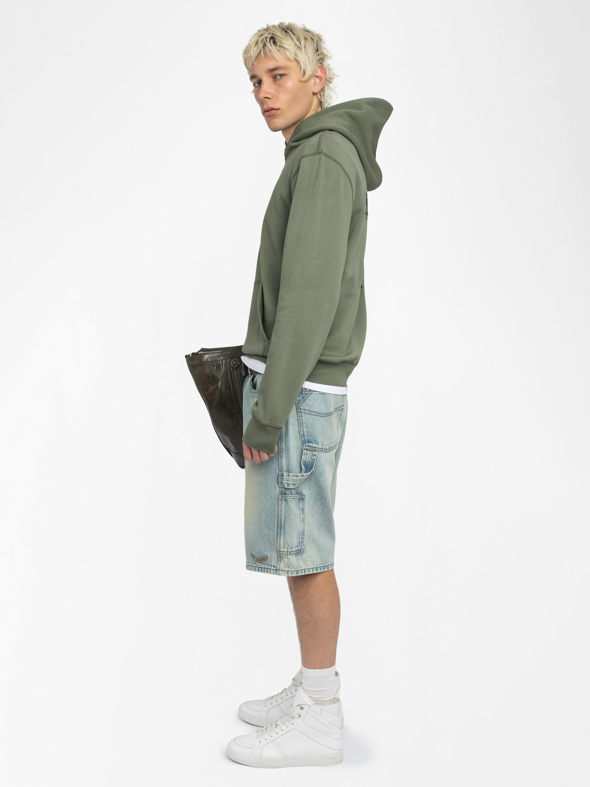 Sanchi Sweatshirt - Long-sleeved hooded sweatshirt with back print.